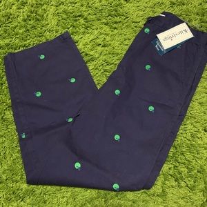 Boys (14) Navy & Green Football pants